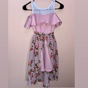 Girls Pink/Floral dress